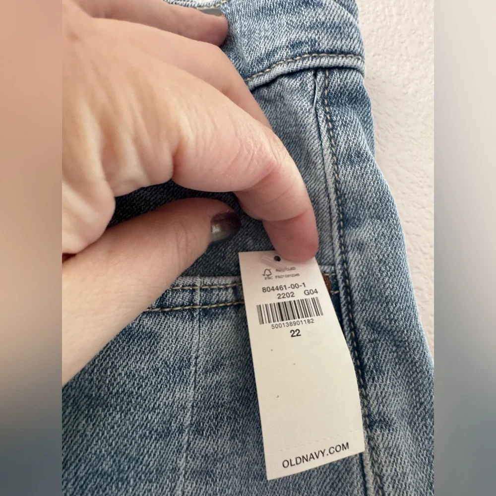 NWT Old Navy Light High Rise Barrel Jeans Size 22 - Picture 3 of 5